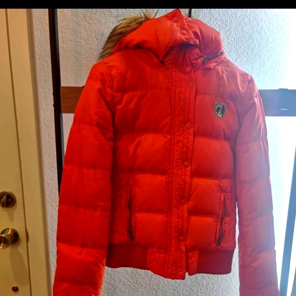 American Eagle Outerwear Jacket in Orange 🍊